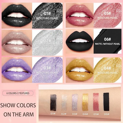 Shimmer Coating Tint Liquid Lipstick, Pink Moisturizing Pearl Coating