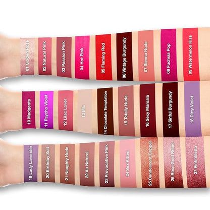 Klara Cosmetics Kiss Proof Lipstick 27 Pink Siletto Long