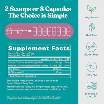 Move & Glow Collagen Pills and Regulate MAX Powder Bundle - Vegetarian Collagen Support for Skin, Joints + Myo-Inositol D-Chiro Inositol for Hormone Balance - 60 Capsules + 60 Servings Inositol Powder