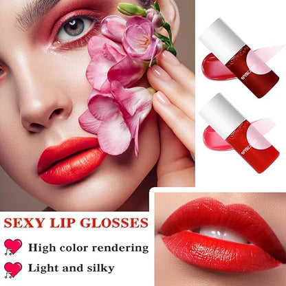2 Colors Wine Lip Tint,Liquid Wine Lipstick,Wine Tint Long