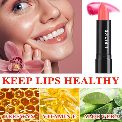 8 Pcs Color Changing Change Lipstick,Magic Lipstick Jelly Lip Balm,Moisturizer Tinted Lip Tint Stain Long Lasting Waterproof Temperature Color Change Lip Gloss