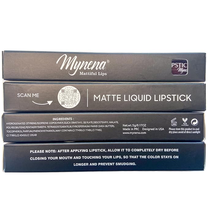 Mynena Teal Blue Long-Lasting Matte Liquid Lipstick | Intense Color, Smudge-Proof & Waterproof | Comfortable, Hydrating Shea Butter | Vegan & Cruelty-Free | Ivy
