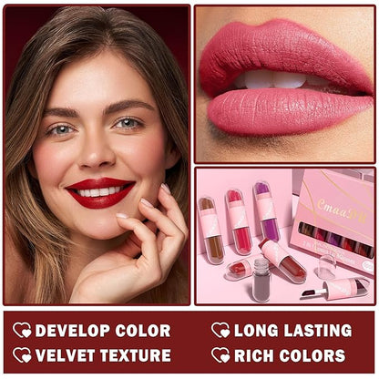 CAHIUYOA 2 In 1 Liquid Lipstick and Matte Beige