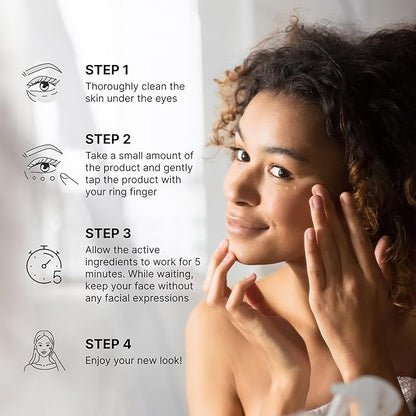 PUFFINESS AWAY Eye Cream 0.8 fl.oz - Instant Eye Bag Remover Puffiness with Eyeliss; Vitamin C, Under Eye Puffiness Reducer Instant Results, Temporary Reduction of Wrinkles & Dark Circles