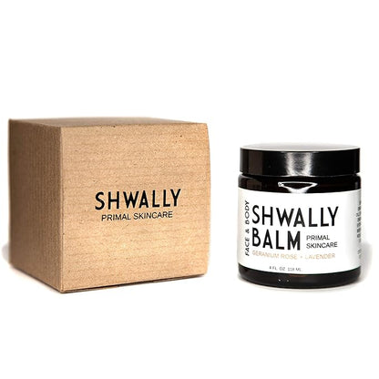 Tallow & Calendula Face and Body Balm - Paleo and Primal - 100% Grass Fed Tallow, Avocado and Olive Oil with Calendula Flowers (Organic Geranium Rose + Lavender, 4)