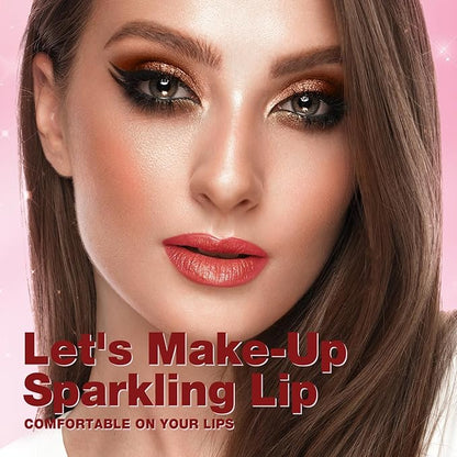 Jolilab Sparkling Lipstick Lip Gloss Long Lasting Waterproof Lipstick