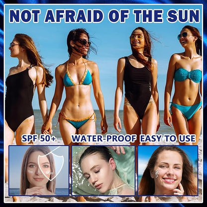 Hyaluronic Acid Sun Stick,Watery Lightweight Sunscreen Stick for Face,Moisturizing Facial Sunscreen Strong UV Protection,Matte Long Lasting Non-Greasy Water Resistant SPF 50+ PA++++ Sunstick