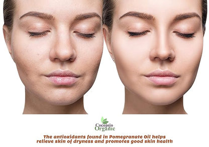 cocojojo Pomegranate Seed Oil Pure Cold Pressed 16 oz Refined Perfect for Skin Hair Nails Cuticles