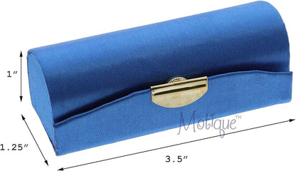 Solid Satin Ladies Lipstick Case With Mirror Purse