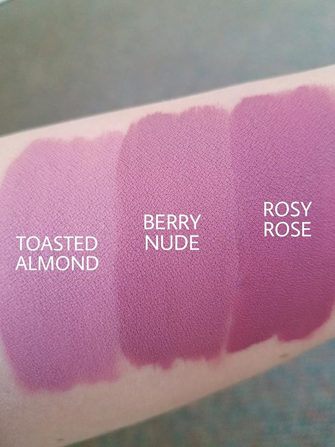 Aromi Matte Liquid Lipstick | Long-Lasting, Waterproof, Smear, Smudge + Transfer Proof, Dusty Rose Lip Color, Nude Shade, Vegan Makeup (Berry Nude)