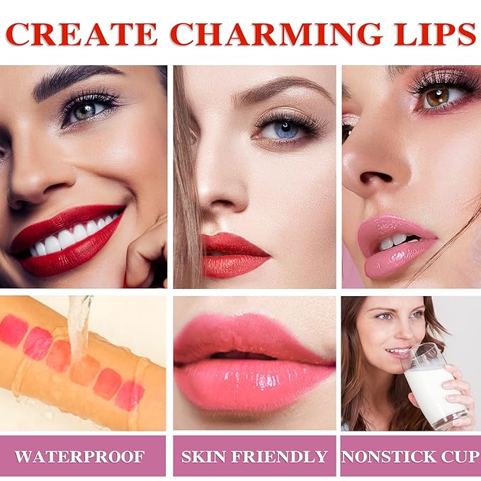 4 Colors Wine Lip Tint,Liquid Wine Lipstick,Wine Tint Long