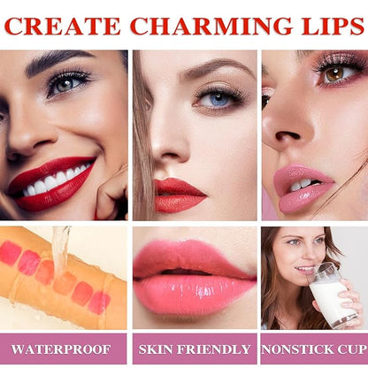 4 Colors Wine Lip Tint,Liquid Wine Lipstick,Wine Tint Long