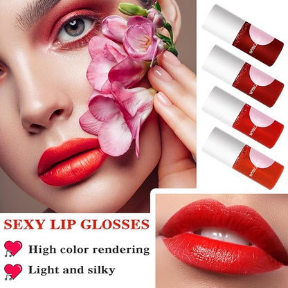 4 Colors Wine Lip Tint,Liquid Wine Lipstick,Wine Tint Long