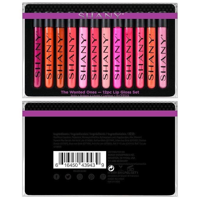 SHANY The Wanted Ones - 12 Piece Lip Gloss