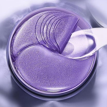 Under Eye Patches，Natural Hydrating Eye Patches with Grape Extracts to Relieve Puffy Eyes & Dark Circles (60 Pcs), Rich in Collagen for Anti-wrinkle, Fine Line Reduction & Moisturization