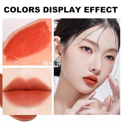 Velvet Matte Lipstick Stick with Brush-2 in 1 Long