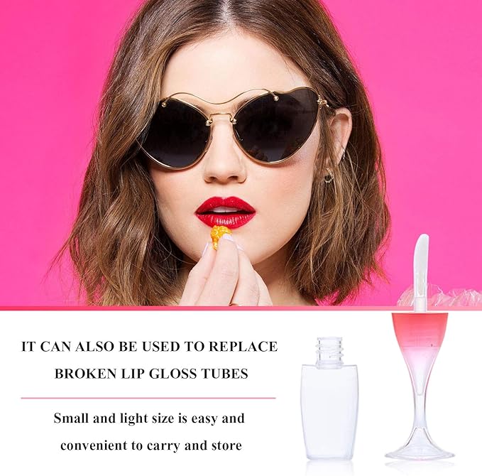 30 Pcs Cute Empty Lip Gloss Tubes, 6 Gloss