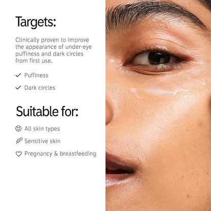 The INKEY List Caffeine Eye Cream Duo, Reduce Eye Puffiness and Dark Circle, Blur Fine Lines, 0.5 fl oz (2 Pack)