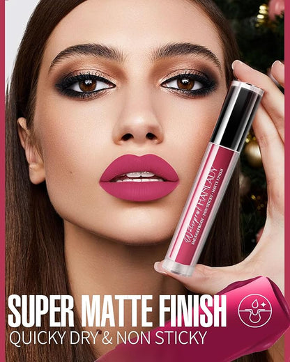 Pink Lipstick Matte, Bright Pink Liquid Lipstick Long Bright