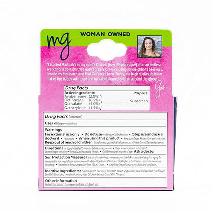 Mad Gab's MG Signature Prickly Pear Lip Balms with SPF 15 (Pack of 3)