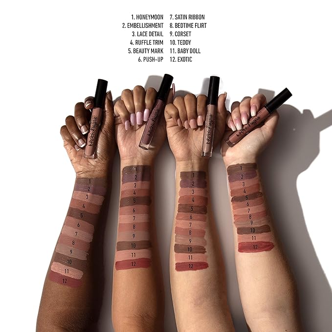 NYX PROFESSIONAL MAKEUP Lip Lingerie Matte Liquid Lipstick - Satin Ribbon (Nude Beige)