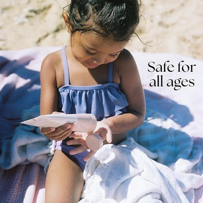 SPF 30 Mineral Sunscreen - Reef Friendly, Ocean Safe, Vegan Sunscreen Lotion for All Ages, No White Residue, Water-Resistant, 3.4 fl oz