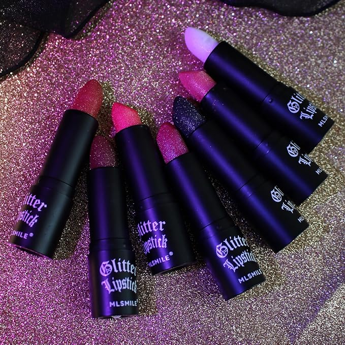 Glitter Lipstick Long Lasting Waterproof Sparkling Shimmer Metallic Glitter