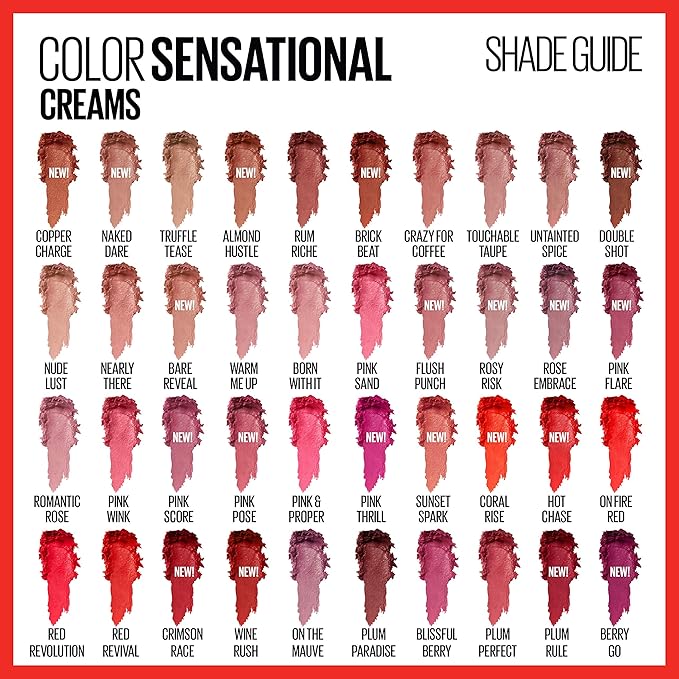 Maybelline Color Sensational Lipstick, Lip Makeup, Cream Finish, Lipstick,