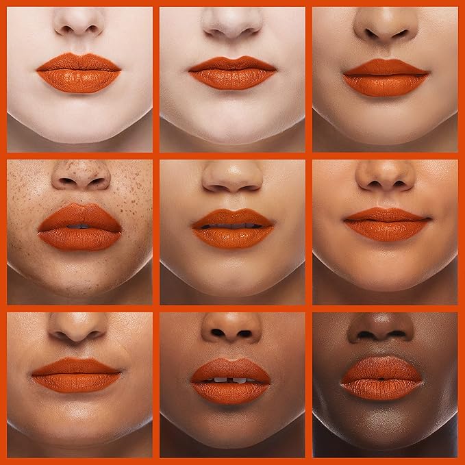 Palladio Herbal Lipstick, Rich Pigmented and Creamy Lipstick, Infused with Aloe Vera, Chamomile & Ginseng, Prevents Lips from Drying, Combats Fine Lines, Long Lasting Lipstick, Golden Orange