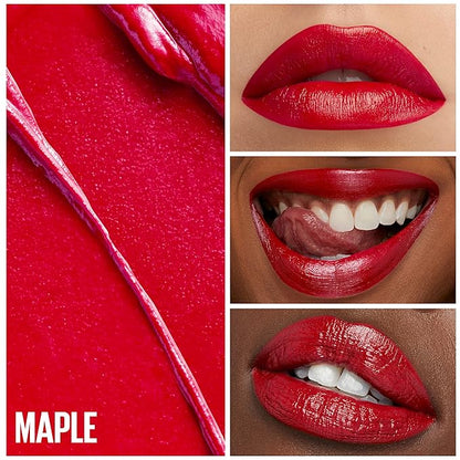 Maybelline Green Edition Butter Cream High-Pigment Bullet Lipstick, Maple, Bright Red, 0.12 oz