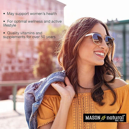 MASON NATURAL 800 Mcg Tablets, Dietary Supplement, Support and Strengthens Healthy Hair and Nails Biotin, 60 Count, Pack of 3