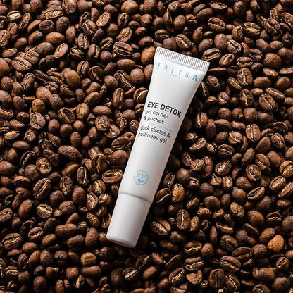 Talika Eye Detox Gel - Dark Circles & Puffiness Gel, Quick-Absorbing Eye Care, New Caffeinated Blend, Depuffing, Brightening, Instantly Awakened Eye Contour, Anti-Dark Circles 0.33 Oz