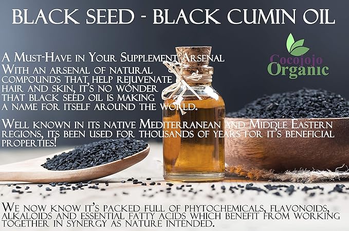 Dr Joe Lab Organic Black Seed Oil - 32 oz - USDA Certified Pure Cold Pressed Virgin Black Cumin Seed Oil Hair Skin Face Body Nails Locs - Packaging May Vary
