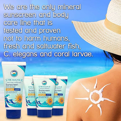 STREAM 2 SEA SPF 20 Mineral Sunscreen Biodegradable and Reef Safe Sunscreen, 3 Fl oz Paraben Free Non Greasy and Moisturizing Mineral Sunscreen For Face and Body Protection Against UVA and UVB