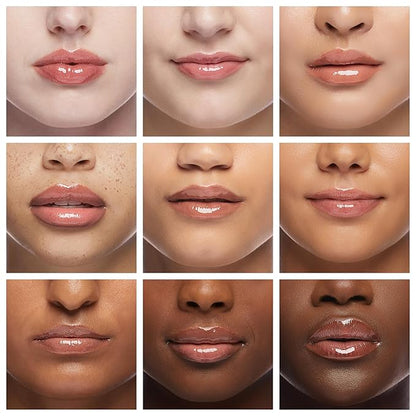 Ruby Kisses Lip Gloss Butter Bomb Gloss Non-Sticky Lip Gloss Vitamin E Natural Nude Lip Makeup - 7.8mL (0.26 US fl.oz) (Warm Hug)