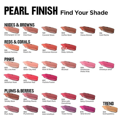 Revlon Super Lustrous Lipstick, High Impact Lipcolor with Moisturizing Creamy Formula, Infused with Vitamin E and Avocado Oil in Pink Pearl, Softsilver Red (425)