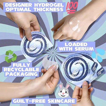 'SIRIUS'LY BRIGHT Under Eye Patches 28 Pairs, Reduce Dark Circles Puffiness Bags, Rejuvenate Eye Mask, Eye Gel Pads with Caffeine Boost, Hyaluronic acid, Iris Moss Extract, Gifts for Women and Men